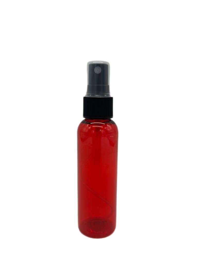 Natural Farms 2 oz Red Cosmo Plastic Spray Bottles -12 Pack Empty Spray Bottle Refillable - BPA Free - Essential Oils - Aromatherapy | Fine Mist Sprayers with Dust Caps - Made in the USA