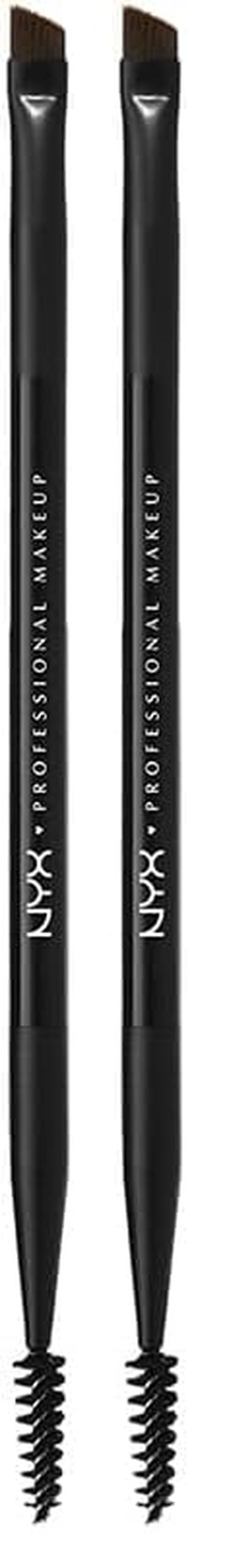 Pro Dual Brow Brush Set - NYX Professional Makeup - Precise Application for Perfect Brows | Pack of 2
