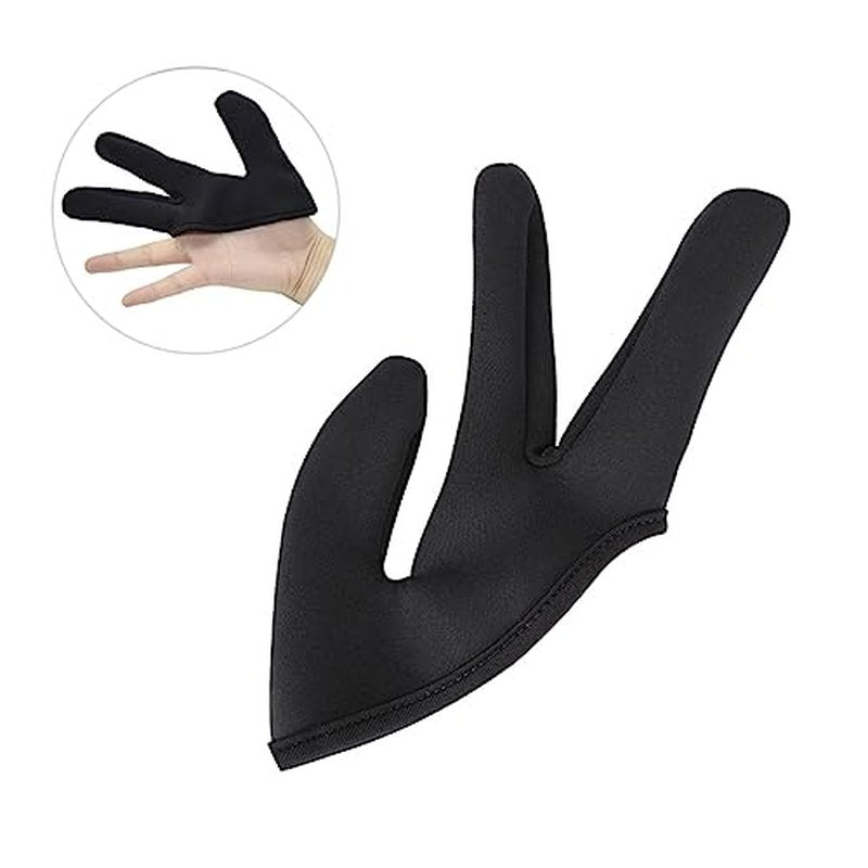NOLITOY 2pcs Three Finger Heat Resistant Gloves for Hair Styling Curling and Straightening Finger Covers for Safe Hairdressing for Salon Use