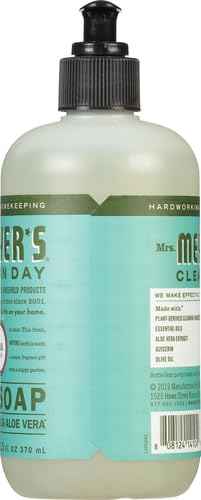 MRS. MEYER'S CLEAN DAY Hand Soap, Made with Essential Oils, Biodegradable Formula, Basil, 12.5 fl. oz (Pack of 4)