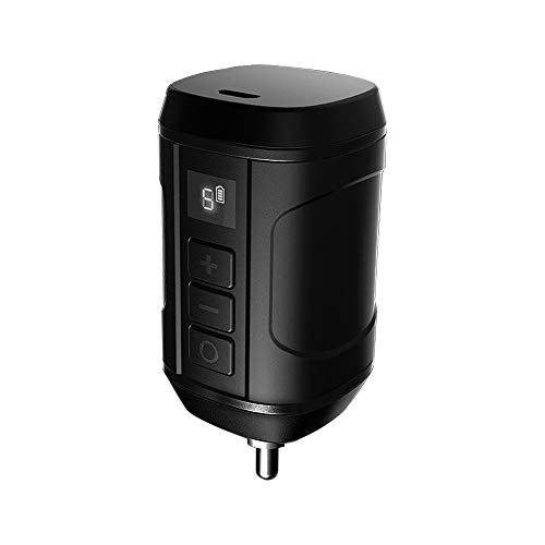 Tattoo Power Supply - Ambition Professional Mini Portable RCA Wireless Tattoo 1800mAh Lithium Battery Power Supply with LED Digital Display for Rotary Tattoo Pen Machine Gun