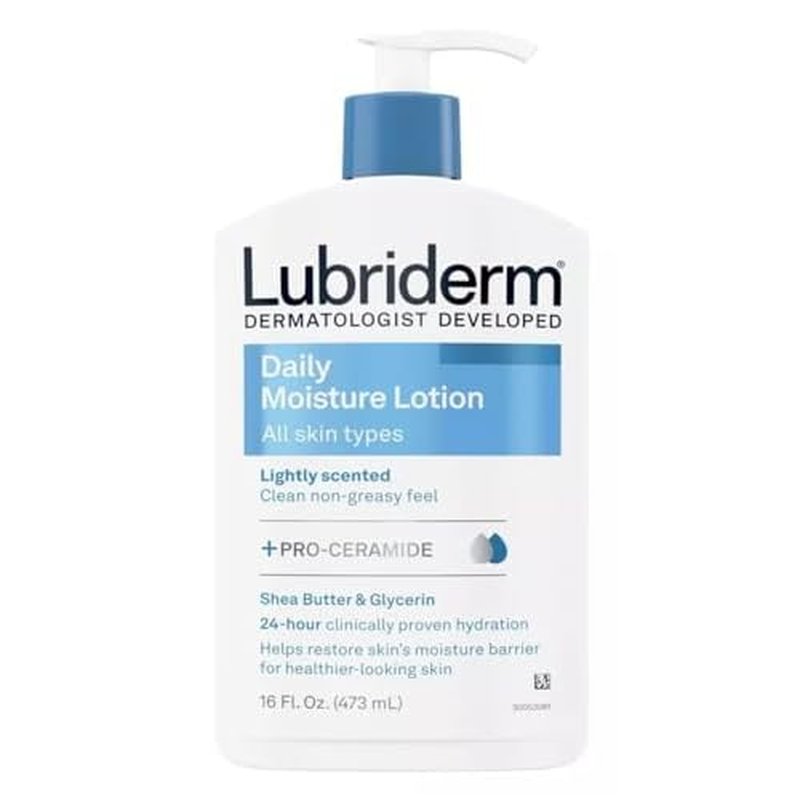 Lubriderm Daily Moisture Hydrating Body and Hand Lotion with Vitamin B5, Non-Greasy, 16 fl Oz, Package may vary