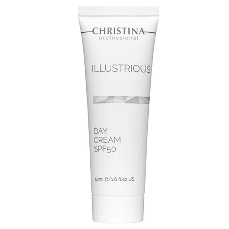 Christina - Illustrious - Day Moisturizer with SPF 50 ? Sunscreen Cream for Face with Advanced Hydration and Sheen Support ? Moisturizing Cream for Radiance & Tone ? Daily Use for Neck & Face ? 50ml