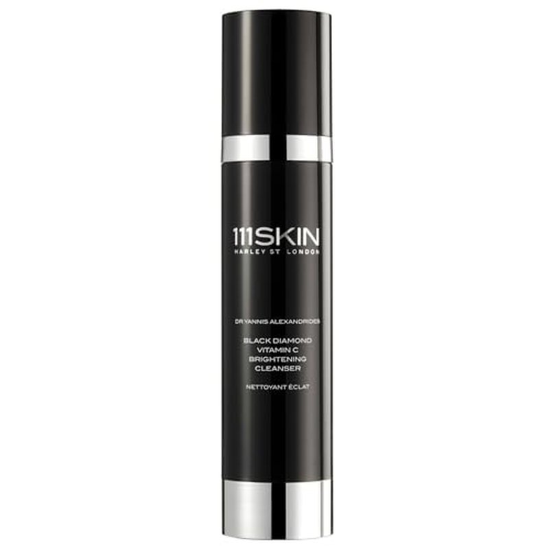 111SKIN Black Diamond Vitamin C Cleanser Face Wash for All Skin Types, Foaming Facial Cleanser with Peptidic Microalgae Complex for Dull Uneven Skin Tone & Dark Spots 3.4 fl oz