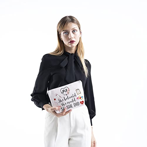 TSOTMO Physician Assistant Gift She Believed She Could So She Did 2022 Nurse Graduation Gift Makeup Bag (She Believed PA)