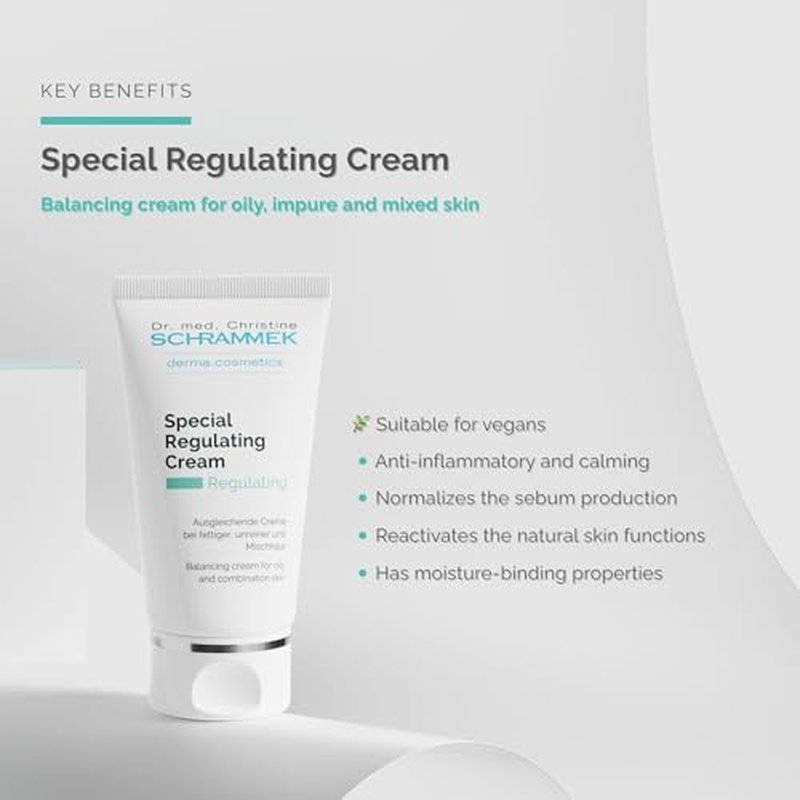 Schrammek Special Regulating Cream (1.7 fl oz) - For Oily & Mixed Skin - Aloe Vera & Vitamin E - Face Moisturizer & Face Cream - Skin Care - Dr