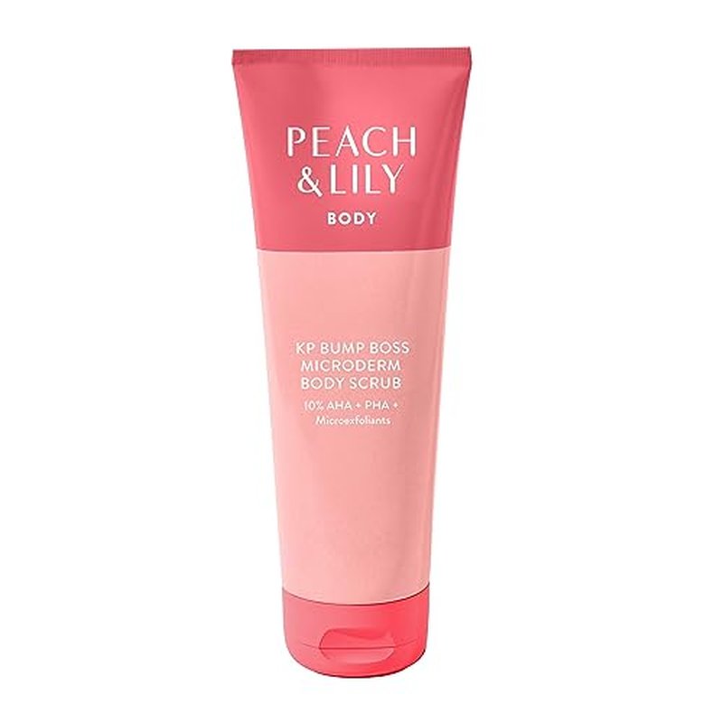 Peach & Lily - KP Bump Boss Microderm Body Scrub (8.11 oz) - 10% AHA + PHA - Microexfoliants - Hyaluronic Acid, Cica, Tea Tree, Squalane, & Cucumber - Self Care - Vegan & Cruelty Free - Korean Beauty