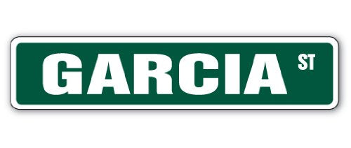 Garcia Street Sign Childrens Name Room Sign | Indoor/Outdoor | 18" Wide