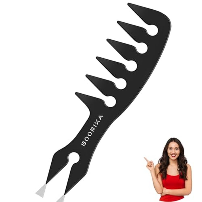 Texture Comb ? Wide Tooth Comb Men ? Professional Tool for Easy Hair Styling & Volume ? Lightweight & Durable Grooming Accessory