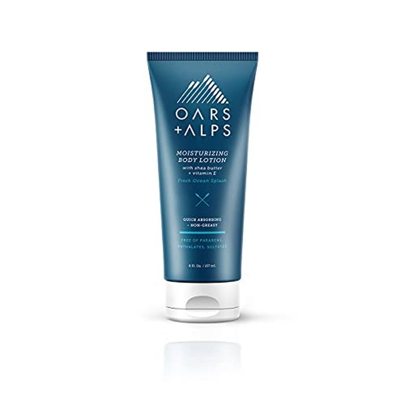 Oars + Alps Body Lotion, Moisturizing Body Lotion with Vitamin E, Shea Butter & Magnesium for All Skin Types, Hydrating, Soothing, Quick Absorbing, Non Greasy, Fresh Ocean Splash, 8oz