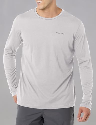 Columbia Men's Thistletown Hills Long Sleeve Crew, Columbia Grey Heather, Small