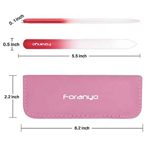 6 Pcs Glass Nail File Set, Providing Salon-Like Results from The Comfort of Your Home£¬Specially Crafted for Natural Nail Enthusiasts(Pink 6 pcs)