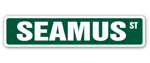 Seamus Street Sign Childrens Name Room Sign | Indoor/Outdoor | 18" Wide