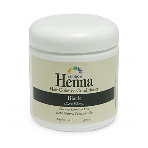Rainbow Research Henna Hair Color and Conditioner, Persian Black Deep Ebony, 4 Ounce