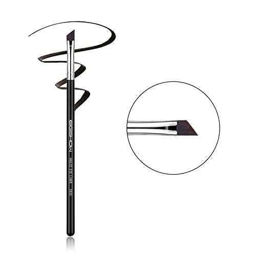 Eyeliner Brush Fine Angled - PRO Precision Gel Eye Liner Makeup Brush -Ultra Thin Slanted Flat Angle - Premium Cruelty Free Synthetic Bristles (E835 2piece)