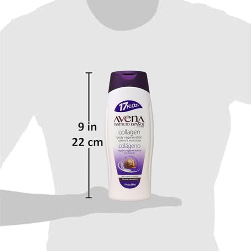 Avena Instituto Espanol Collagen Body Regeneration, Softens & Moisturizes, Skin Repair Formula, 2-pack Of 17 FL Oz each, 2 Bottles.