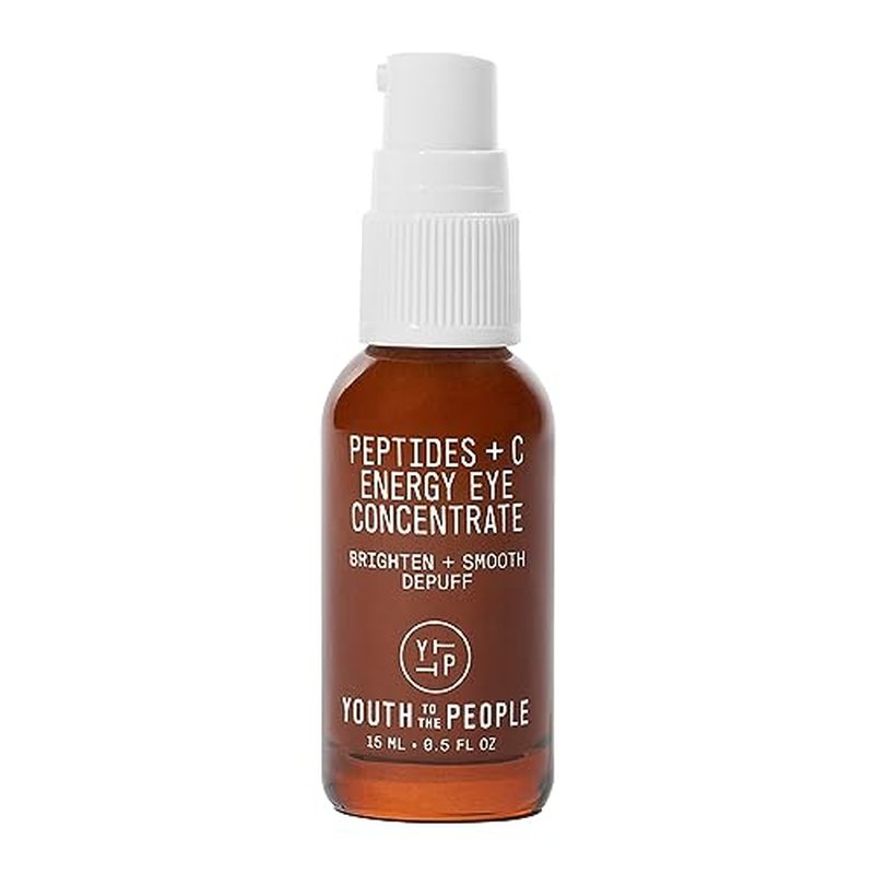 Youth To The People Peptides + Vitamin C Eye Concentrate - Vitamin C Eye Serum with Caffeine + Antioxidants, Visibly Brightens Dark Circles, Reduce Undereye Puffiness, Blurs Fine Lines - 0.5 fl oz
