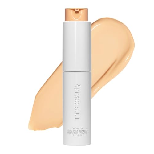 RMS Beauty ReEvolve Natural Finish Liquid Foundation ? Lightweight, Hydrating, Buildable Coverage for Medium Skin Tone Evenness, Nourishing & Long-Lasting, 1 fl oz