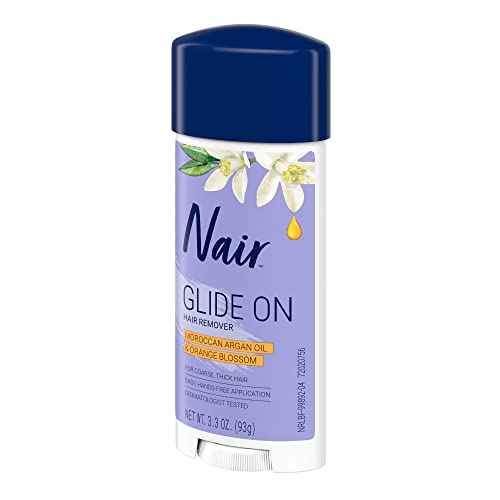 Nair Glide On Hair Removal Cream, Arm, Leg, and Bikini Hair Remover, Depilatory Cream, 3.3 Oz Stick (Pack of 2)