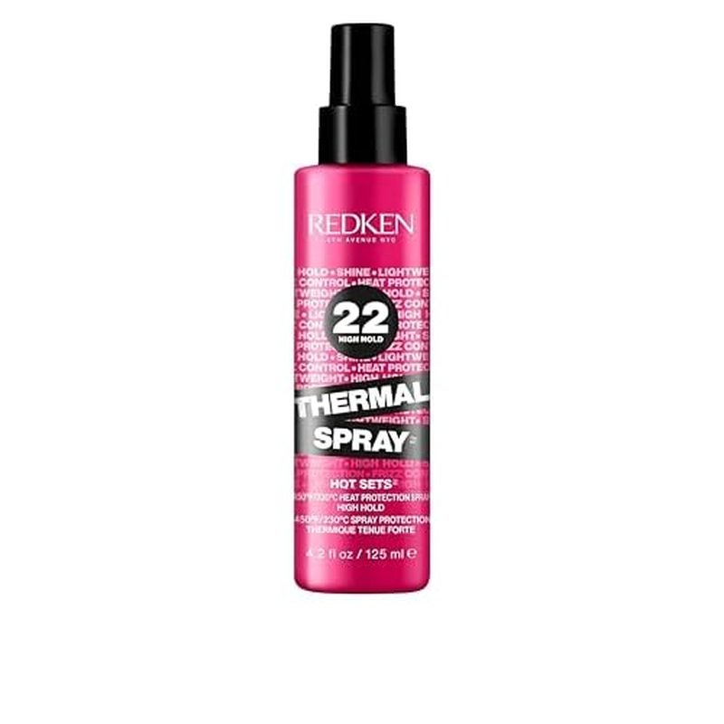 Redken Thermal Spray 22 High Hold - Thermal Heat Protectant and Setting Mist, For Curling and Flat Irons, Lasting Frizz Control & Protects Against Heat Damage