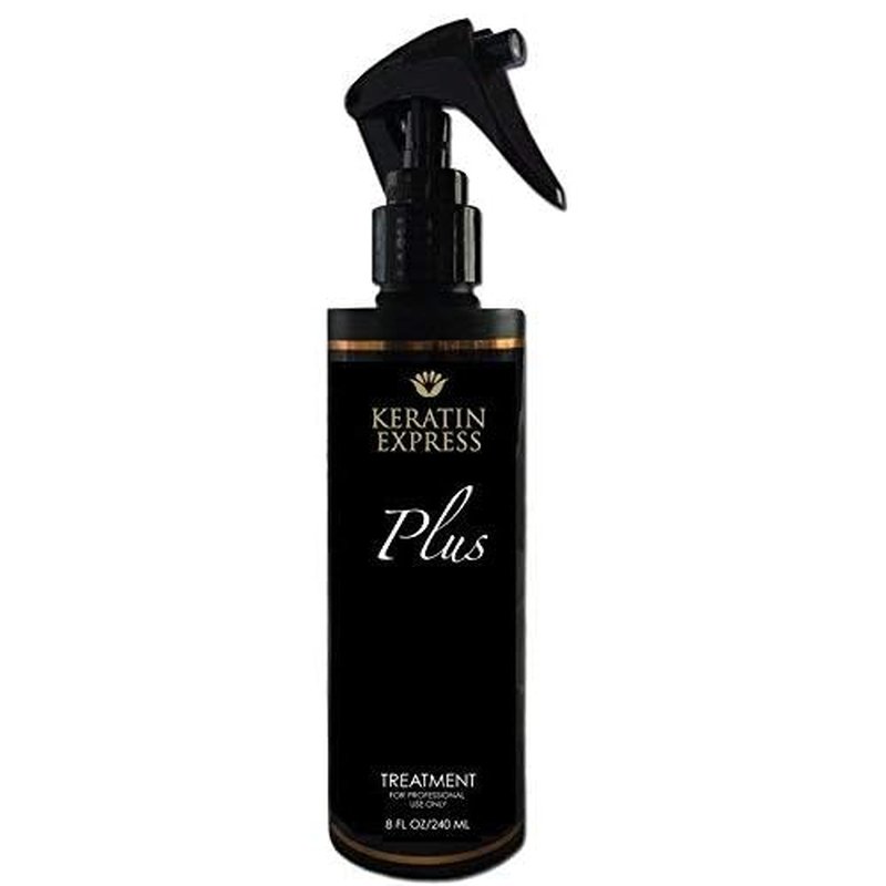 Keratin Express Plus 8 fl oz Smoothing Treatment Professional Hair Treatment up to 12 weeks. Do not use it on Pregnant Women, Children and Nursing. This product contains Formaldehyde.