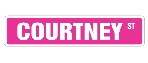 Courtney Street Sign Childrens Name Room Sign | Indoor/Outdoor | 18" Wide
