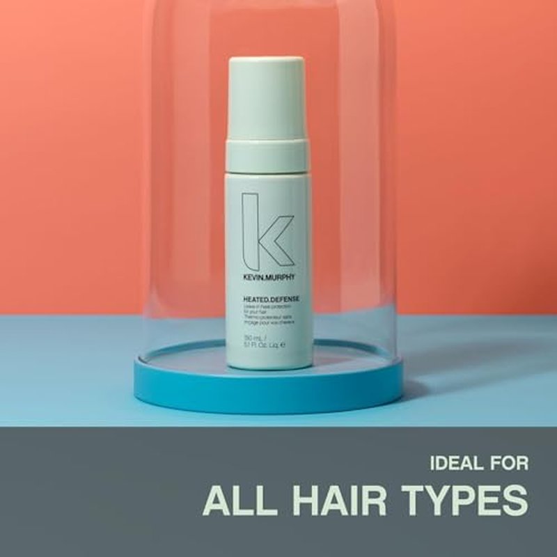 KEVIN.MURPHY HEATED.DEFENSE - Heat Protection Spray for Hair - For All Hair Types - Leave-In Foam - Extreme Heat Protection - Cruelty Free Foam - 150 mL / 5.1 fl oz
