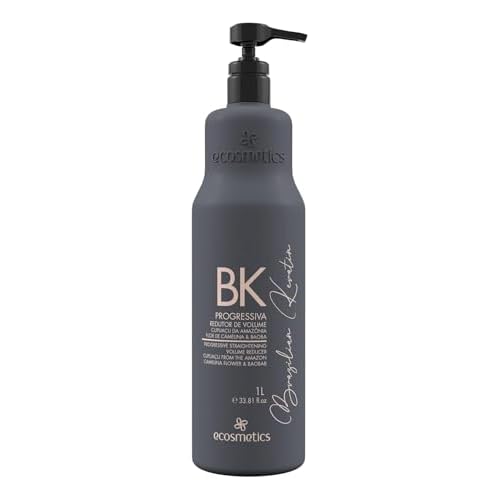 ECOSMETICS Deluxe Brazilian Keratin Treatment Organic Blowout Complex | Nanoplastia | Straightening & Smoothing System | Volume Reducer | Thermal Sealer | Alisado Brasile?o | Anti Frizz 1L 35.2oz
