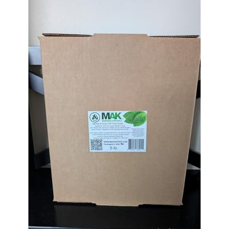 Menthol Crystals 5 LB - Pure Organic 100% Natural - Menthol Crystals from Mint Crystal Mints Mentha Arvensis - Comes in Resealable ziplock Bag for Long-Lasting Freshness