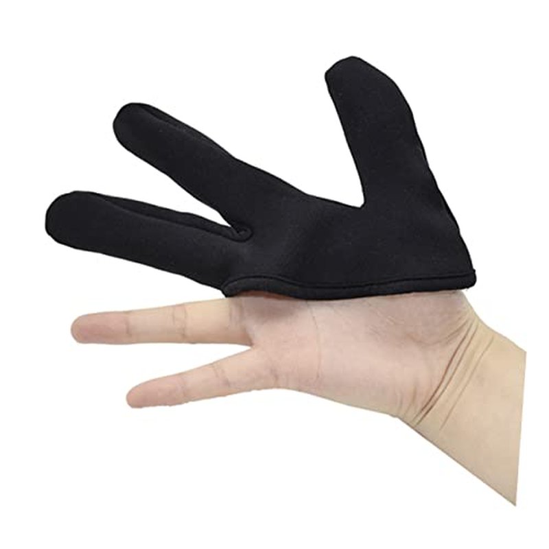 NOLITOY 2pcs Three Finger Heat Resistant Gloves for Hair Styling Curling and Straightening Finger Covers for Safe Hairdressing for Salon Use