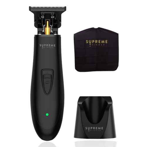 Supreme Trimmer T Shaper - Quiet Cordless Beard & Hair Trimmer for Men | 120 Min Runtime, Low Noise, Zero-Gap DLC Blade | Ideal for Sensitive Skin, Kids & Elderly | ST5206
