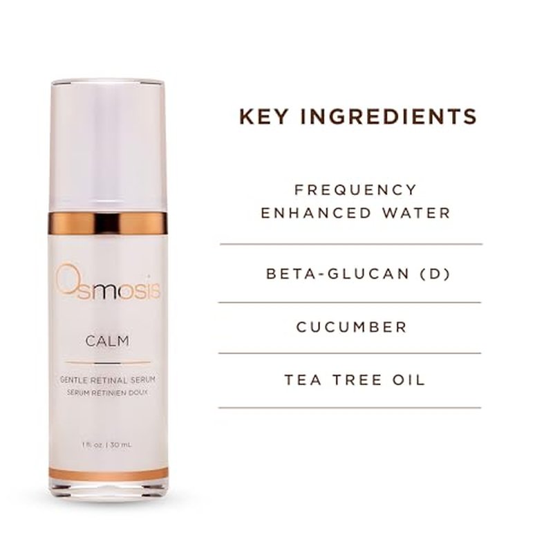 Osmosis CALM Gentle Retinal Facial Serum with Soothing Vitamin A for Aging, Sensitive, Dry, Irritated and Sensitive Skin, 1 Oz