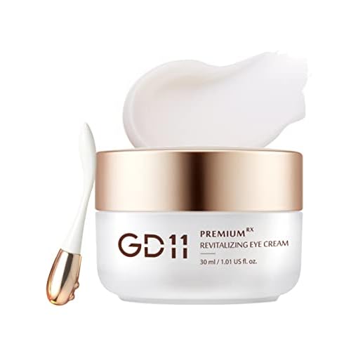GD11 Premium RX Revitalizing Eye Cream with Metal Massager | Anti-Aging & Anti-Wrinkle Cream That Firms and Lifts the Eye Area with Exosomes, Stem Cell Conditioned Media & Shea Butter 1.01 oz.