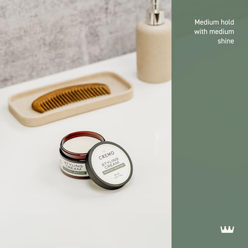 Cremo Hair Styling Premium Barber Grade, Hair Cream and Hair Products For Men, 4 Oz