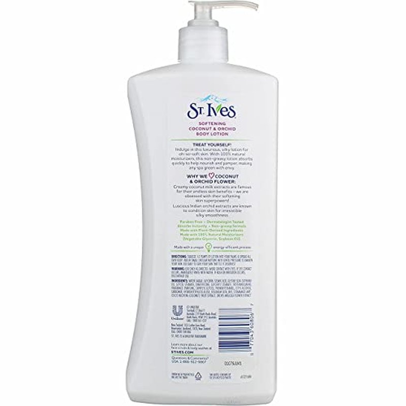 St. Ives Softening Body Lotion Coconut & Orchid Extract 21 oz (Pack of 6)