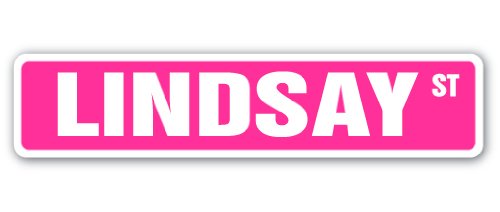 Lindsay Street Sign Childrens Name Room Sign | Indoor/Outdoor | 18" Wide