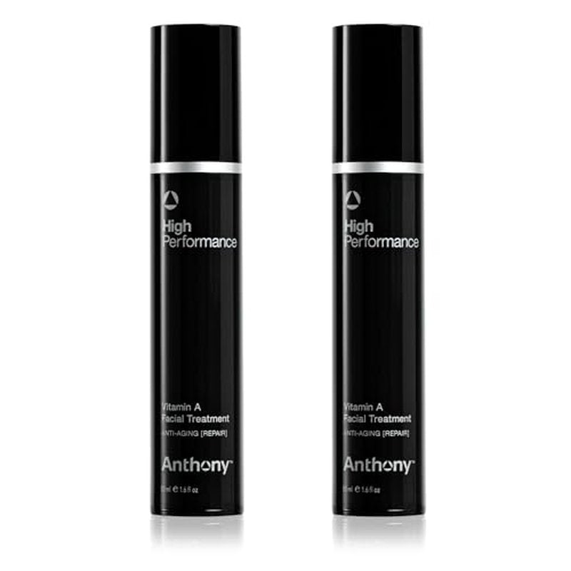 Anthony High-Performance Vitamin A Treatment, Anti-Aging Face Cream with Shea Butter & Squalane, Anti-Wrinkle Moisturizer for Sensitive Skin, Youthful Glow, 1.6 Fl Oz, 2 Pack