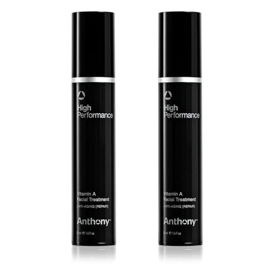 Anthony High-Performance Vitamin A Treatment, Anti-Aging Face Cream with Shea Butter & Squalane, Anti-Wrinkle Moisturizer for Sensitive Skin, Youthful Glow, 1.6 Fl Oz, 2 Pack