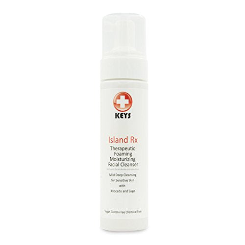 Keys Island Therapeutic Foaming Facial Cleanser - 8 Fl. Oz (210 ml) | Gentle, Hydrating Formula