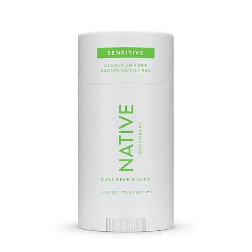 Native Aluminum-Free Clean Deodorant with Natural Derived Ingredients, 72HR odor control | Sensitive Deodorant for Women and Men | Baking Soda, Coconut Oil, Shea Butter | Cucumber & Mint
