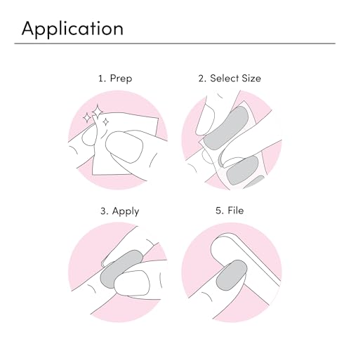 Dashing Diva Gloss Nail Strips - Crystal Clear - UV Free, Chip Resistant, Long Lasting Gel Stickers - Contains 32 Wraps, 1 Prep Pad, 1 File