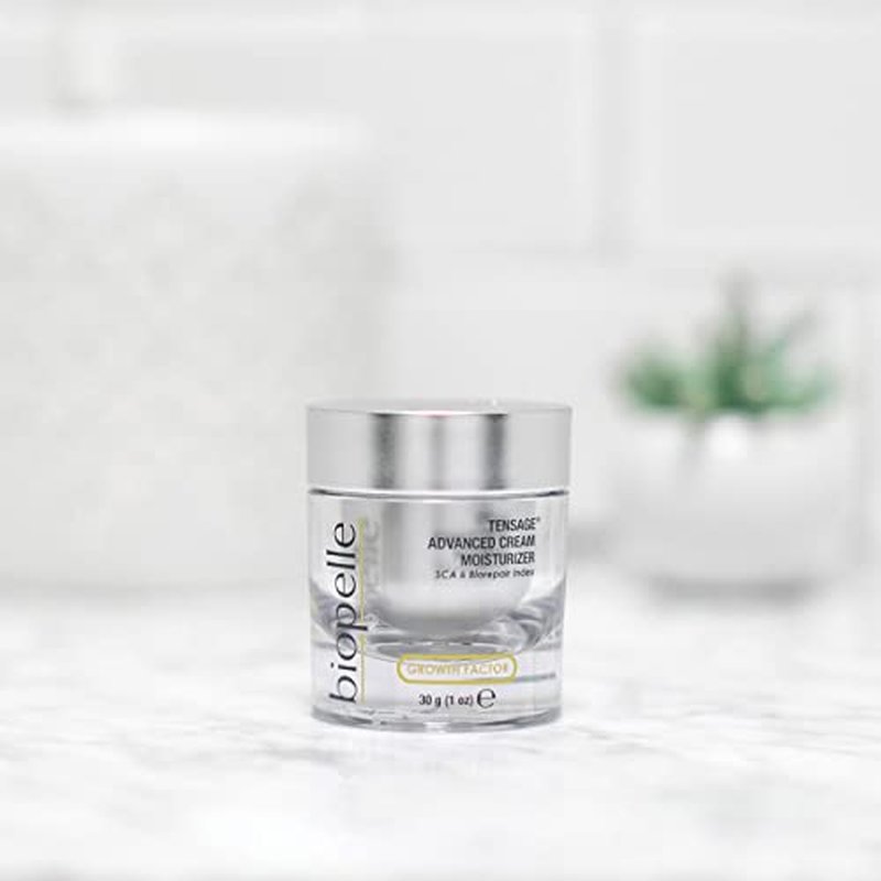 Biopelle Tensage Growth Factor Advanced Moisturizer Face Cream with SCA 6 Biorepair Index, Snail Mucin Moisturizer with Hyaluronic Acid, Antioxidants, and Vitamin C and E, 1 Oz