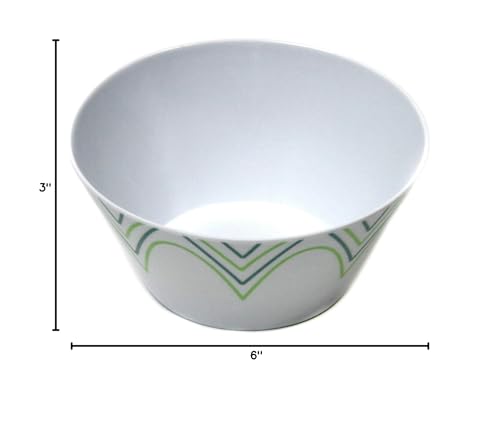 Chef Craft Spring Melamine Salad Bowl, 6 inches in diameter 20 ounce capacity, Design