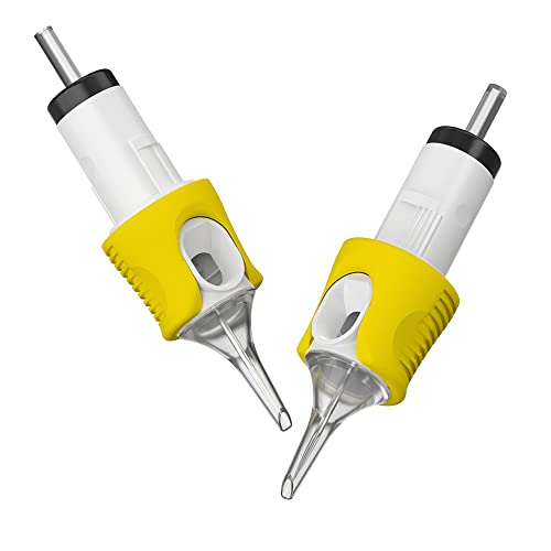 Hawink 9RL Tattoo Needles Cartridge #10 Bugpin 9 Round Liner X-Taper 16PCS with Membrane Professional Disposable Finger Ledge Cartridges EN05S-FG-16-1009RL