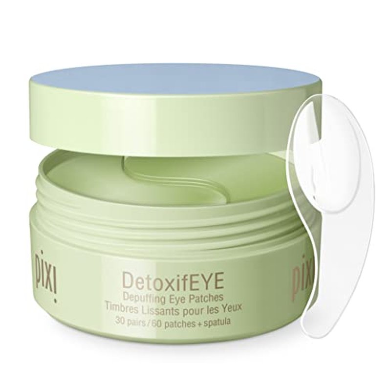 Pixi DetoxifEYE Depuffing Hydrogel Under-Eye Patches, Cucumber, Hyaluronic Acid & Caffeine For Puffy Eyes and Dark Circles, Hydrate Eye Area, 30 pairs, 60 Patches