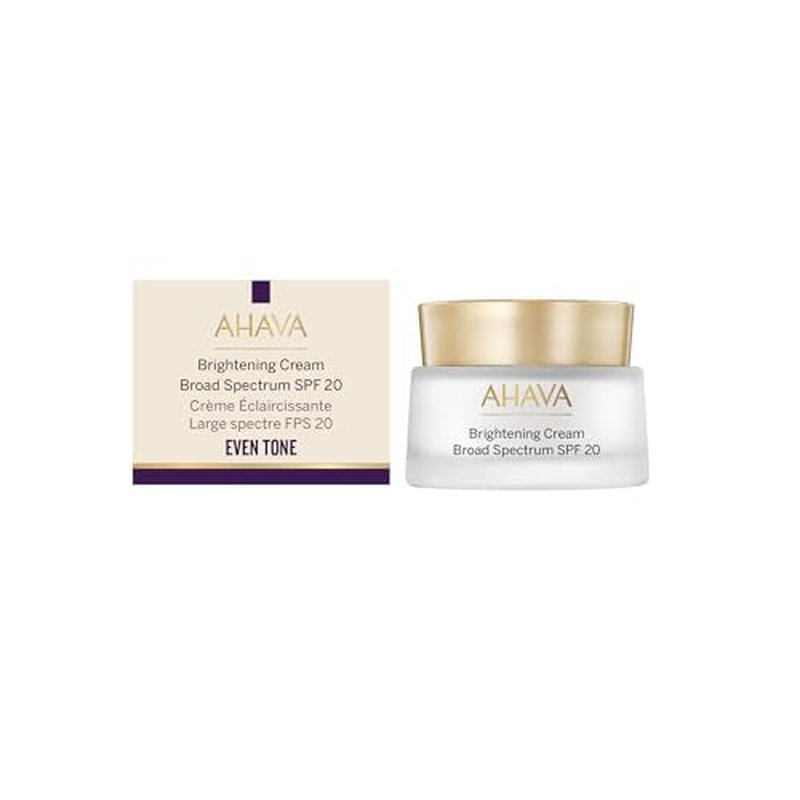 AHAVA Brightening Cream SPF20 - Brightens & Evens Skin Out, Hydrate & Protect Against UVA/B, Enriched with Osmoter, VF Brightening Accelerator & 3D Complex, 1.7 Fl.Oz