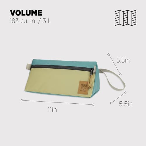Topo Designs Dopp Kit - Travel Bag for Personal Care Essentials, Self Standing Shape, Fully Lined, Recycled Nylon