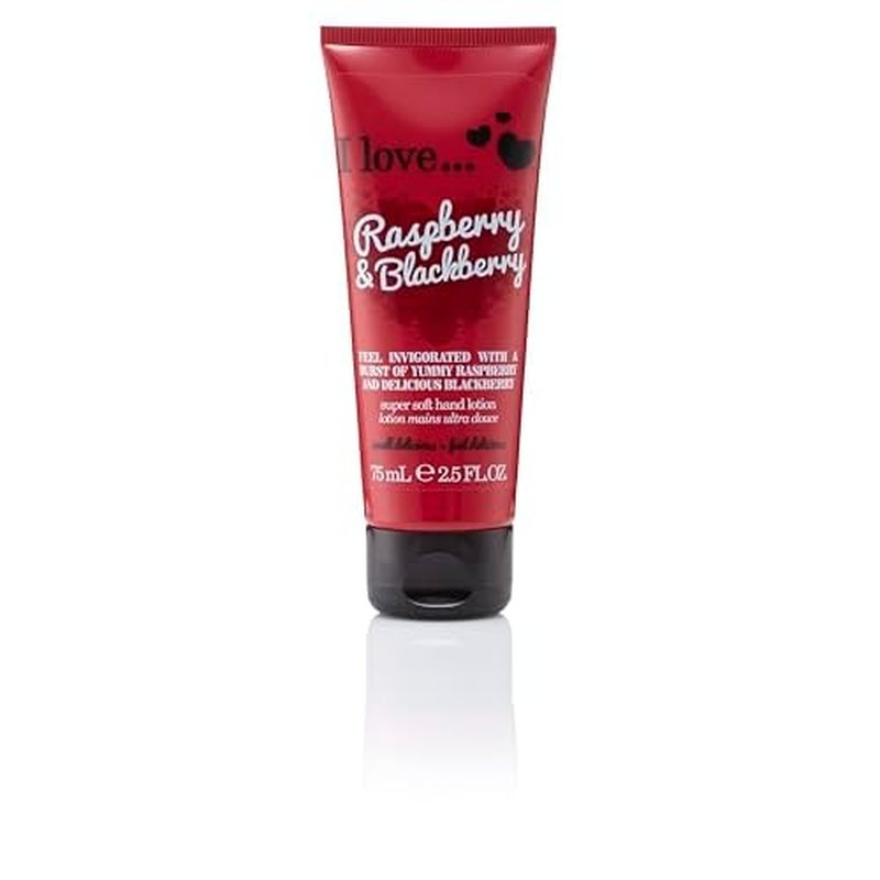 I Love Raspberry and BlackBerry Super Soft Hand Lotion - Hand Lotion for Dry Skin - Sweet Fragrance with Fruit Extracts - Organic Hand Cream - 2.5 oz