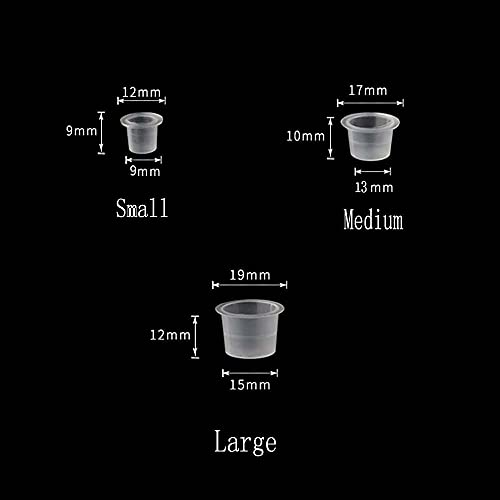 Tattoo Ink Caps Cups - Disposable Tattoo Ink Cups Small,Tattoo Pigment Ink Caps,Tattoo Machine,Tattoo Supplies,Tattoo Needles,Tattoo Kits (Medium.13mm?100PCS)