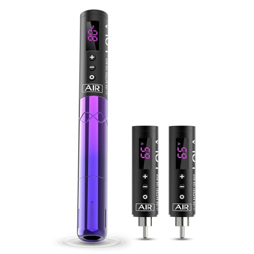 INKin Permanent Makeup Tattoo Machine, Wireless Tattoo Gun with 2Pcs 1500mAh Battery Pack LED Display, Professional Lola Air SMP Tattoo Pen for Beginners Artists (2.7mm Stroke)